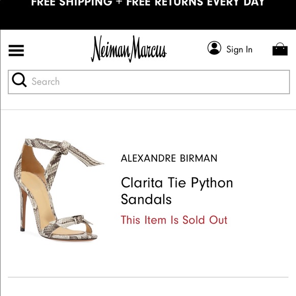 Alexandre Birman Python Clarita Sandals 38 - Picture 2 of 12
